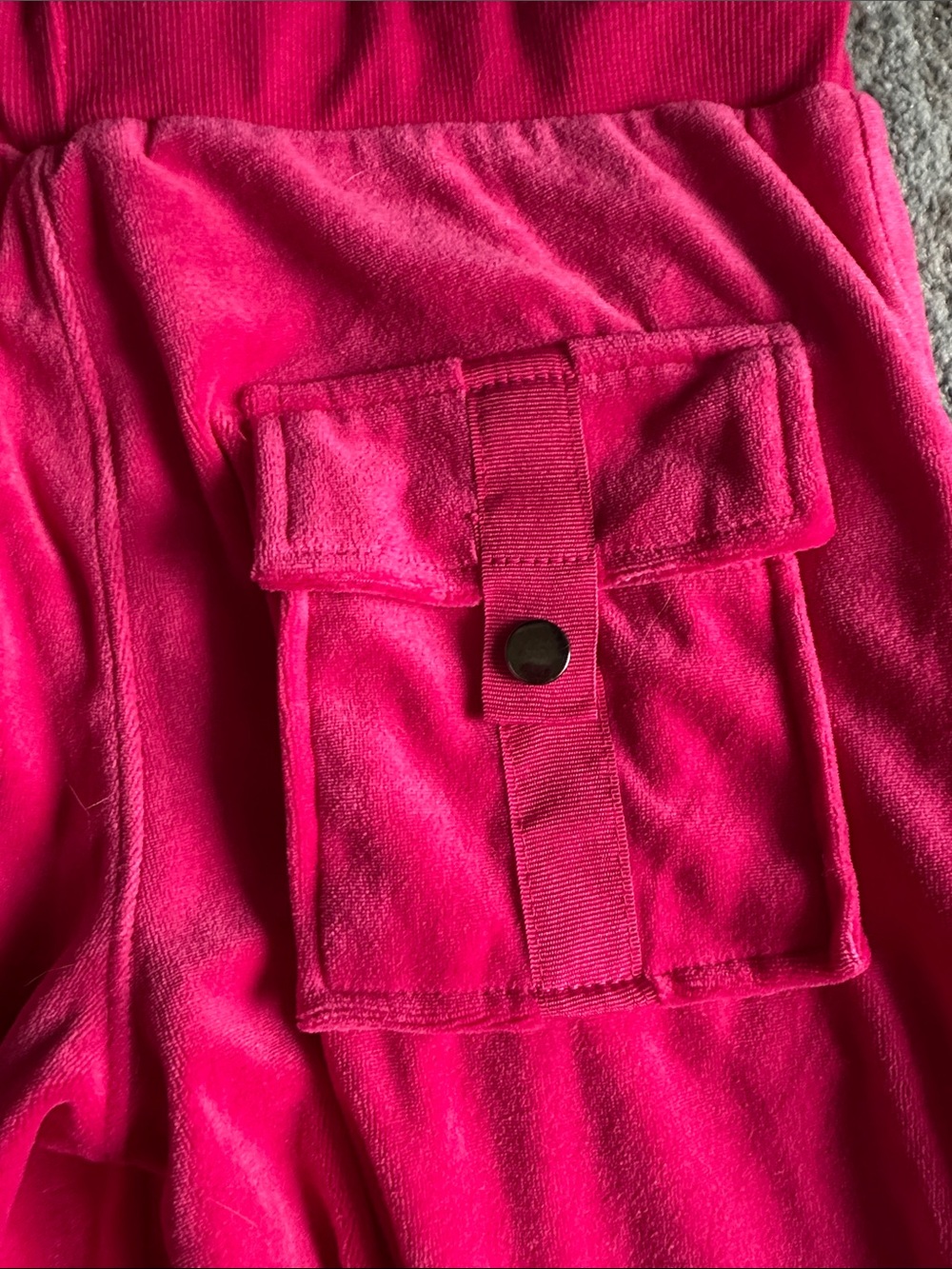 Women’s Hot Pink Velour Zip Hoodie & Drawstring Joggers Set - Picture 7 of 7